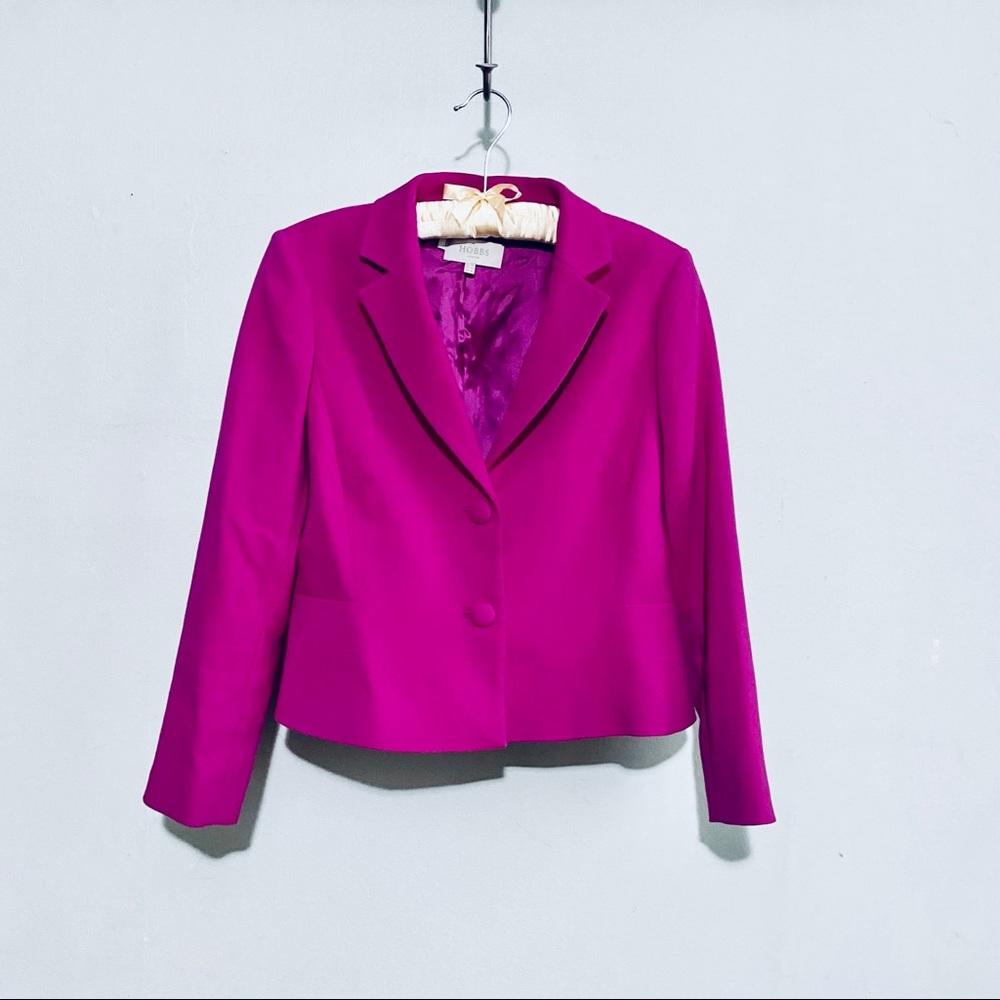 Hobbs London two button blazer size 10 pink